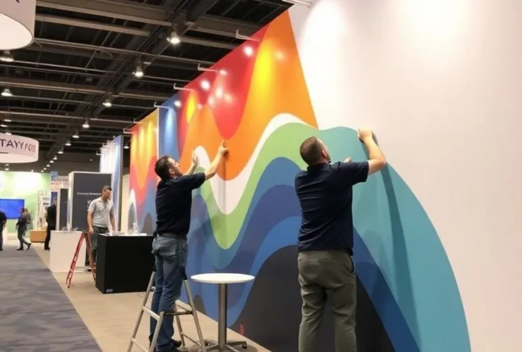 Instalación de vinilos para ferias y stands en Barcelona